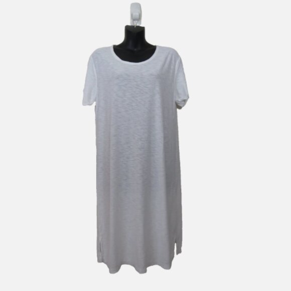 James Perse size 3 Large T Shirt Dress White Shift NEW - Picture 1 of 6